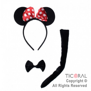 SET MINNIE VINCHA MOO Y COLA x 1